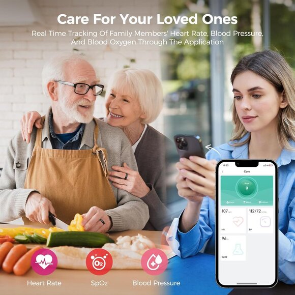 Smart Ring, Health Tracker Size 8 - Picture 3 of 4